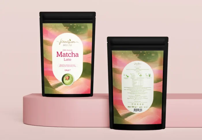 Fitovision Çilek Aromalı Matcha Latte - Görsel 2