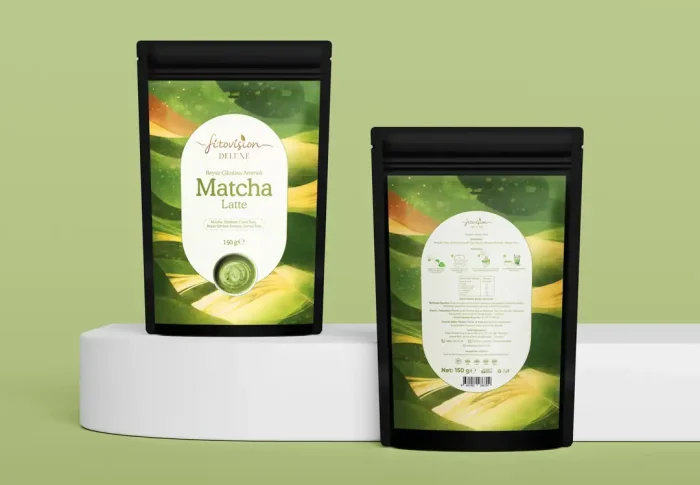 Fitovision Beyaz Çikolata Aromalı Matcha Latte - Görsel 3